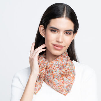 Chiffon Silk Neckerchief Crosshatch, 4 of 7