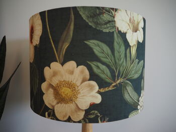 Dark Green Exotic Floral Lampshade, 8 of 10