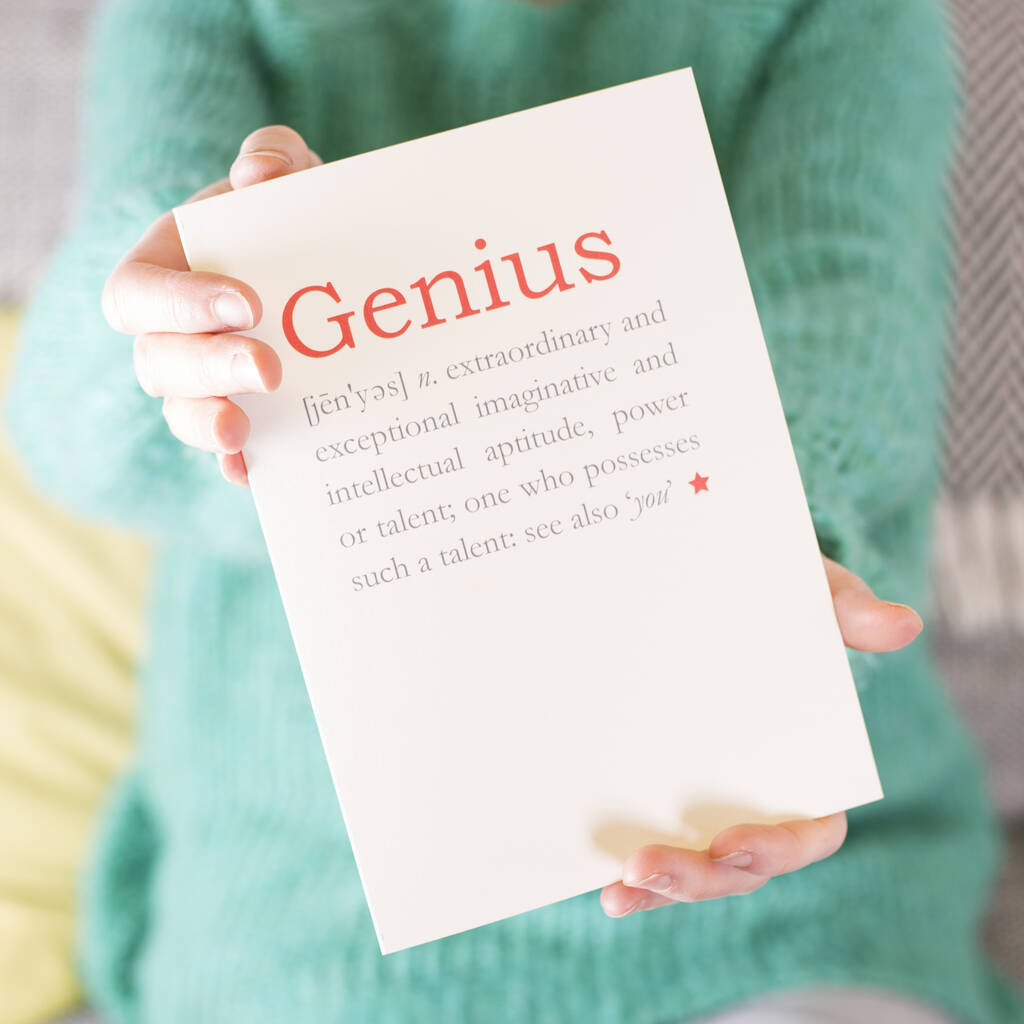 Genius Definition Graduation Or Well Done Card, 1 of 4
