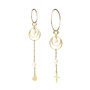 Archer Hoop Drop Gold Fill Earrings With Pearls, thumbnail 2 of 3