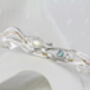 Organic Moonstone, Topaz And Pearl Bangle, thumbnail 2 of 6