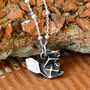 Sterling Silver Origami Squirrel Necklace, thumbnail 6 of 8