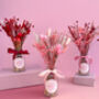 Valentines Dried Flower Gift With Vase, thumbnail 1 of 9