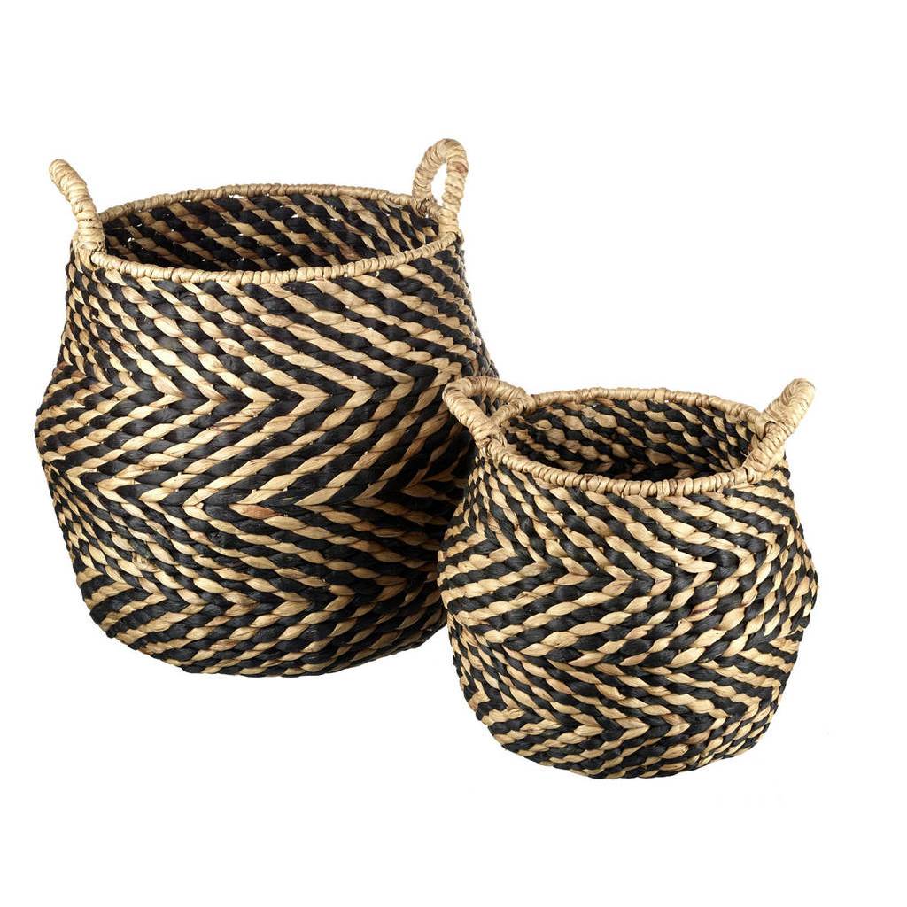 Two Tone Woven Seagrass Storage Basket By Ella James ...