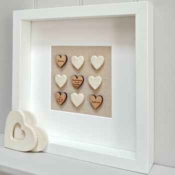 Handmade Pottery Wedding Love Hearts Artwork, 3 of 4