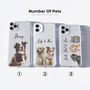 Custom Pet Portrait Clear Phone Case, thumbnail 3 of 7