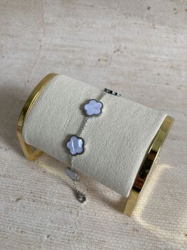 Silver Five Leaf Charm Bracelet, 4 of 5