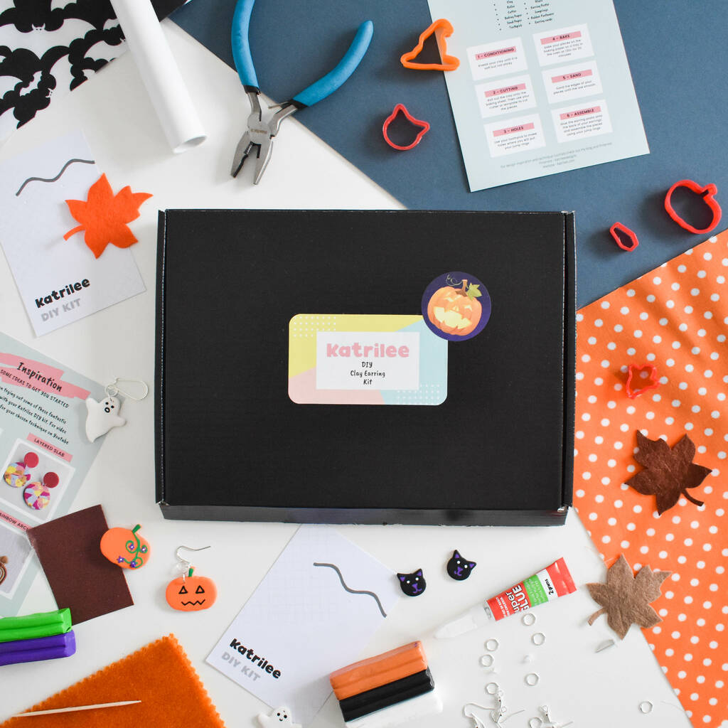 Halloween Polymer Clay Earring Making Craft Kit By Katrilee