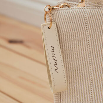 Personalised Mama Neutral Oyster Keyring, 2 of 3