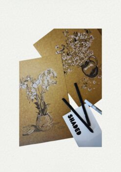 Shaded Flower Pointillism Diy Art Kit Set Of Two, 6 of 6