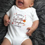 Personalised Little Pumpkin Baby Vest, thumbnail 1 of 3