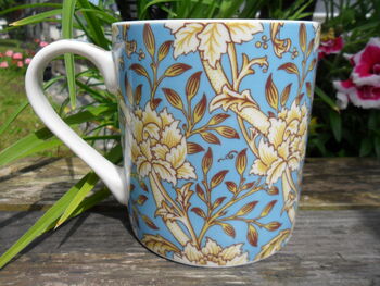 Jumbo Mug In Vintage William Morris Blue Chrysanthemum Design, 5 of 7