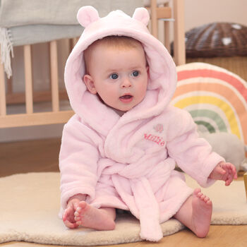 Personalised Baby Dressing Gown Gift For Little Girl, 4 of 11