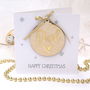 Dad Wooden Bauble Christmas Card, thumbnail 1 of 4