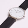 Classic Silver Vegan Leather Watch, thumbnail 5 of 12