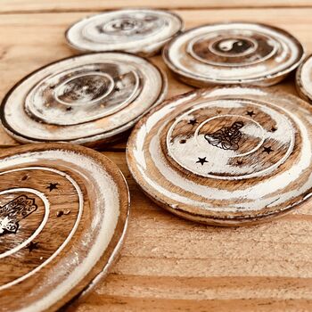 White Wash Incense Stick Holder Ash Catcher Plate, 8 of 9