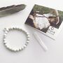 I Am Calm White Howlite Silver Bracelet Gift Set, thumbnail 1 of 10