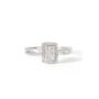 White Gold Diamond Pave Halo Engagement Ring, thumbnail 3 of 5