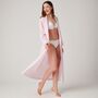 Women's 'Shell Pink' Cotton Satin Stripe Robe, thumbnail 1 of 5