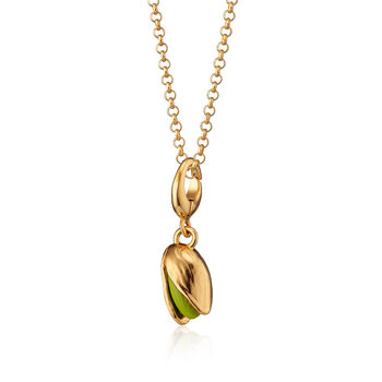 Gold Pistachio Charm Necklace, 2 of 6