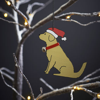 Golden Retriever Dog Christmas Decoration Personalisation Available, 6 of 6