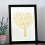 Personalised Wedding Tree Gold Foil Print, thumbnail 2 of 3