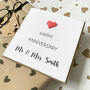 Custom 1st Anniversary Card For Couple, thumbnail 2 of 3