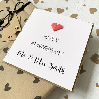 Custom 1st Anniversary Card For Couple, 2 of 3