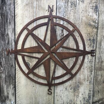 Metal Compass Garden Wall Fence Feature Decoration Sign, 4 of 6