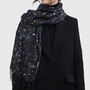 Wilderness Black Tassel Scarf, thumbnail 2 of 6