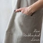 Unbleached Natural Linen Pinafore Apron For Women, thumbnail 2 of 6
