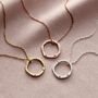 Textured Confetti Birthstone Organic Hoop Necklace, thumbnail 2 of 11