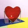 Handmade Glass Heart Candle Holder, thumbnail 1 of 1