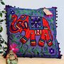 Hand Embroidered Elephant Cushion Cover, thumbnail 4 of 10