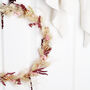 'Leto' Pink Wreath Dried Flower Wall Art, thumbnail 2 of 4