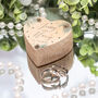 Winter Wreath Printed Wooden Heart Wedding Ring Box, thumbnail 2 of 2