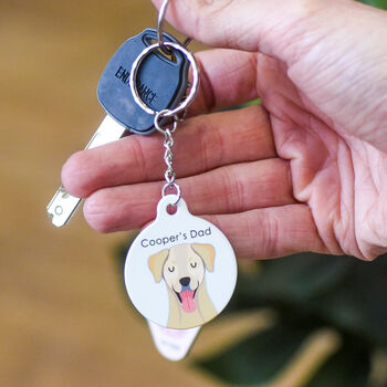 Personalised Dog Dad Dog Breed Keyring Gift, 10 of 10