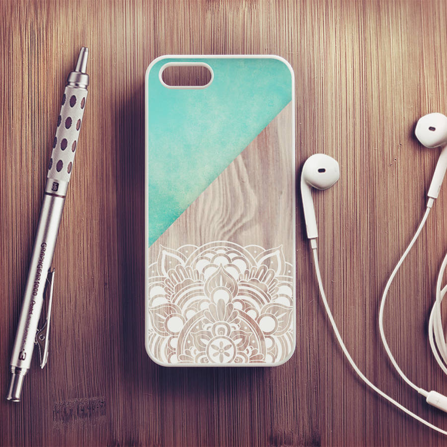 boho wood mandala print case for iphone by casemill