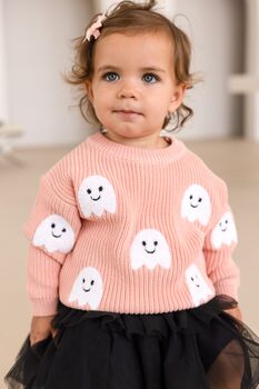 Halloween Ghost Applique Knit Jumper, 3 of 6
