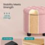 Round Ottoman Storage Footrest Seat Stool, thumbnail 4 of 6
