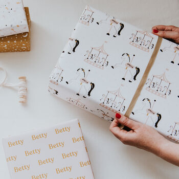 Personalised Carousel Wrapping Paper, 7 of 7