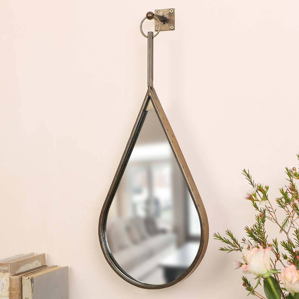 melrose contemporary tear drop wall mirror by dibor