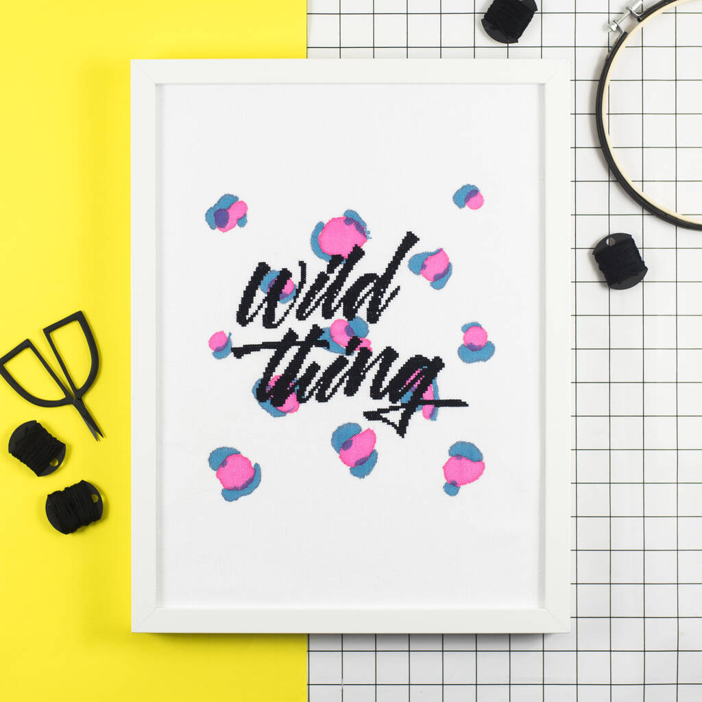 Wild Thing Modern Cross Stitch Kit, 1 of 4