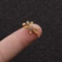 Screw Back Gold And Silver Stud Earring For Her, thumbnail 5 of 9