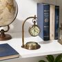 Vintage Nautical Hanging Desk Clock With Compass Base, thumbnail 2 of 12