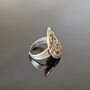 Swirl Pattern Silver Disc Adjustable Ring, thumbnail 5 of 9
