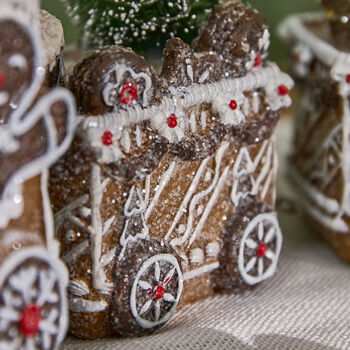 Traditional Gingerbread Steam Train Ornament, 3 of 5