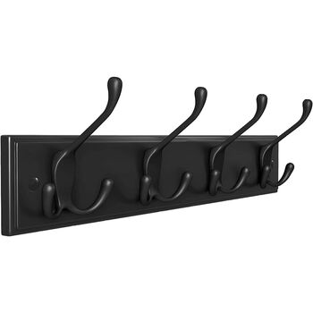 Wall Mounted Coat Rack With Four Tri Hooks, 2 of 7