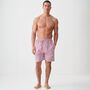 Men's 'St James Red' Pinstripe Crisp Cotton Pyjama Shorts, thumbnail 1 of 4