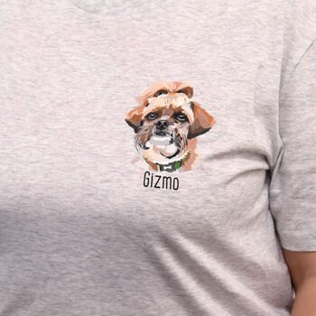 Bespoke Dog Portrait Illustrated T Shirt, 6 of 7